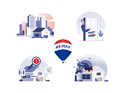 Real State Illustrations | ReMax branding character design design flat illustration real state remax ui ux vector website design