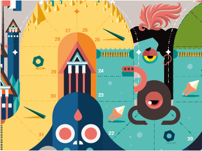 La Bruja Maruja board character cocografico color game illustration juego de mesa personajes table game vector