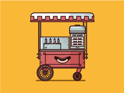 Hot Dogs / Peddler #1 character design cocografico design foods graphic hot dog illustration ilustración infantil peddler