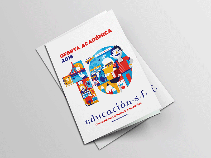 Tapa para revista Educación S.F. character design cocografico cover cover design design education gifs graphic illustration magazine school universities