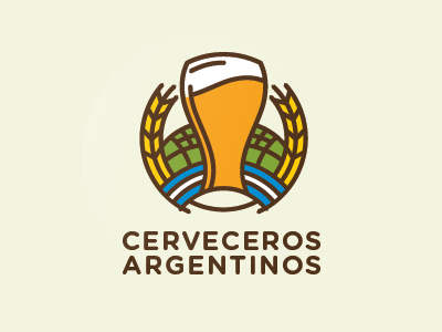 Cerveceros Argentinos beer brand icon logo logo food stroke vector