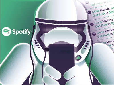 Clone using Spotify - Star Wars books illustrations character design cocografico design ebook graphic growth hacking illustration ilustración infantil sm star wars vector