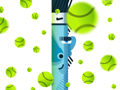 Del Potro design illustration tennis vector