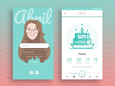 Birthday - App android apps design icons illustration interface ios mobile stroke ui ux vector
