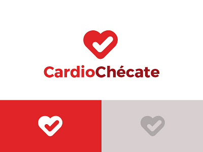CardioChécate branding cardiochécate design health heart logo mark prevention red simple