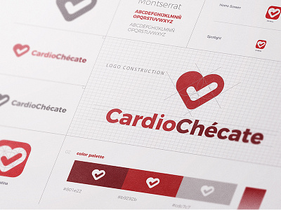 CardioChécate brand branding design heart icon identity isologo logo logotype