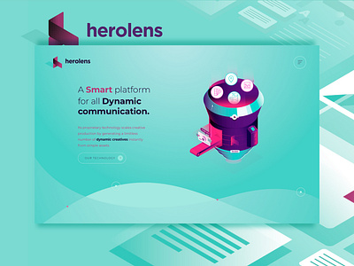 home hero adtech gradients illustration startup ui ui design userinterface ux vector