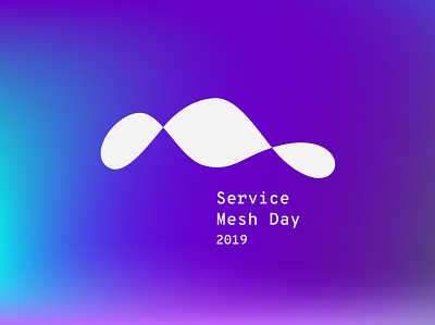 Service Mesh Day brand branding design digital gradient logo mark mesh ui