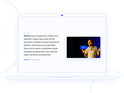 Testimonial with Video Option author ceo event home homepage landing page landing page design landing pages minimal onepege quote quote design quotes reviews speaker testimonial testimony ui uidesign video