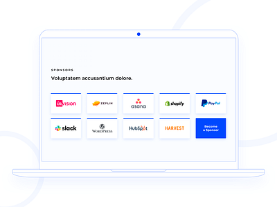 Sponsors / Clients / Partners announcement clients event events home homepage landing page launching logos logosai minimal minimalist partners partnership sponsor sponsors theme ui uidesign