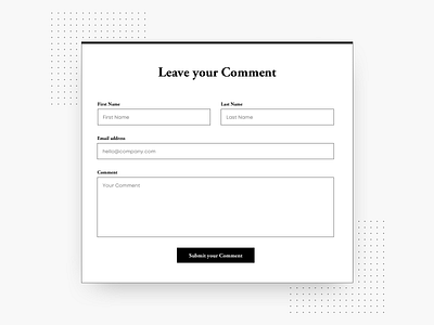 Comment Form article blog comment communication detail page email feedback form home homepage hubspot message minimal minimalist post poster design review theme