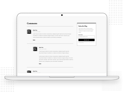 Comments article blog blog post blog subscribe comment commenting comments detail page discussion feedback home homepage minimal minimalist newsletter reviews subscribe subscription