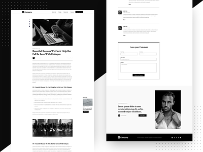 Article Page / Blog Single Post / Post detail Page article articles author blog blog design blog post blogger comments home homepage minimal minimalist next post pagination previous related post social media subscribe tags