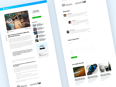 Article / Blog Post app design article article design article page articles authors comments cta form homepage next popular post previous related social subscribe subscribe form uidesign uiux