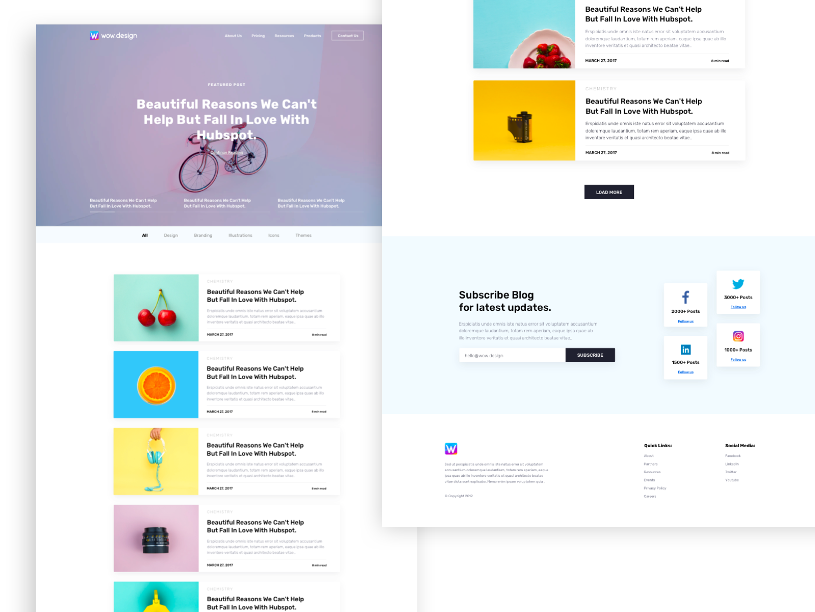 Blog Listing by prabhsng on Dribbble