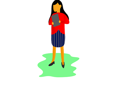 Girl illustration adobe illustrator design documents file girl illustration standing