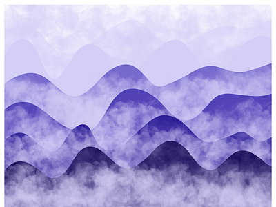 Hills and Clouds adobe illustrator adobe photoshop blue clouds design hills illustrations illustrator