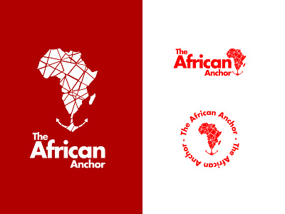 The African Anchor Logo design africa african anchor blog brand design branding color design illustration logo podcast red