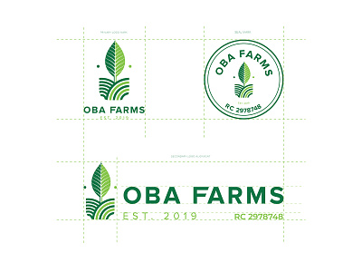 OBA Farms Logo design agricultural agriculture agriculture logo brand design branding design farm logo farming illustration leaf logo design logodesign logos