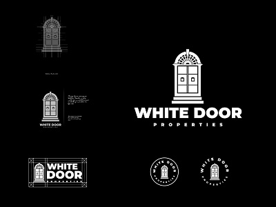 White Door Properties Logo design black white black and white brand design branding design door house design house logo logo logo design logodesign logotype properties property developer realestate realtor vector