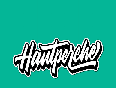 "Hantperche" Logo Type 3d animation app branding design graphic design handlettering illustration illustrator logo motion graphics typography ui ux vector