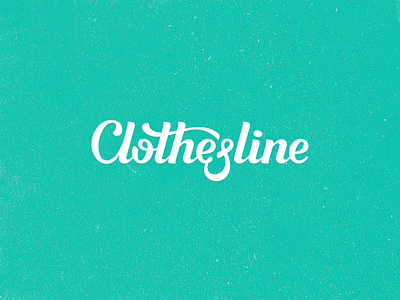 Clothesline logo app application lettering logo Сlothes