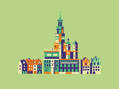 Poznan Design Days illustration 2 bright colors building castle design festival flat graphics illustration poland poznan vector Сastle