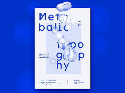 Metabalic typo poster 3d graphic design graphic experiments poster typo typography