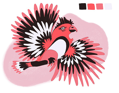 Pink Bird 2d character design design digital illustration drawing illustration pink procreate