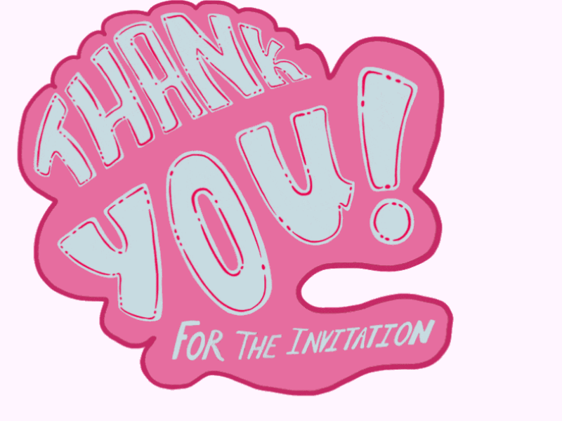 dribble DebutShot - Thank You design digital illustration gif hand lettering illustration pink procreate