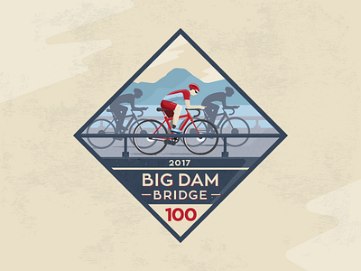 Big Dam Bridge 2017 arkansas badge bicycle bike bridge cyclists logo race river