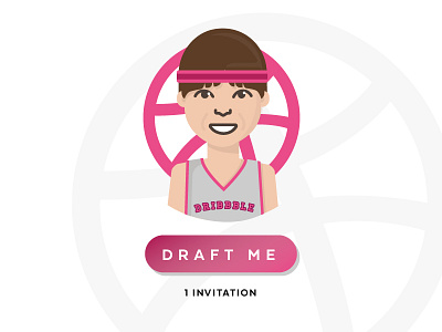 Dribbble Invitation avatar basketball draft dribbble invitation invite portrait