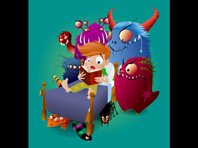 Scary Monsters art illustration vector