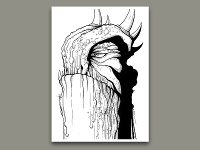 Monster Profile character design illustration pen and ink