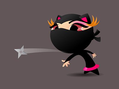 Ninja Girl art illustration vector