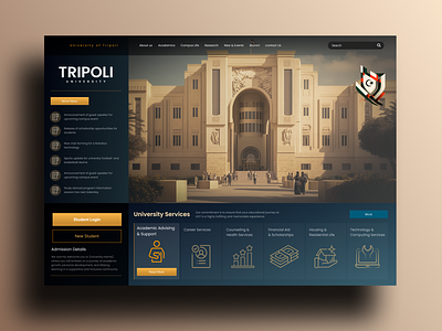 Tripoli University Website design illustration libya logo tripoli ui ux web web design