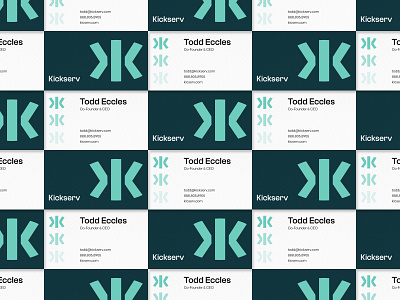 Kickserv Cards brand brand identity branding business card identity logo typography visiting card