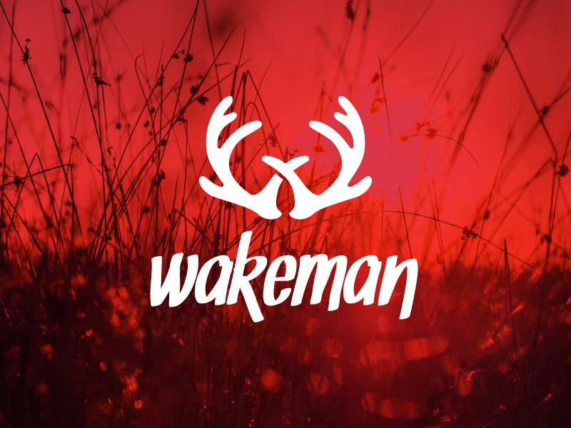 Wakeman Branding antler branding logo outdoor typo w