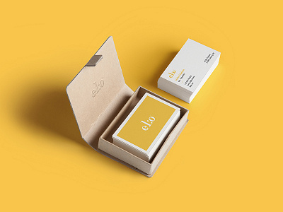 Business Card branding business card cards elo hologram simple visiting card yellow