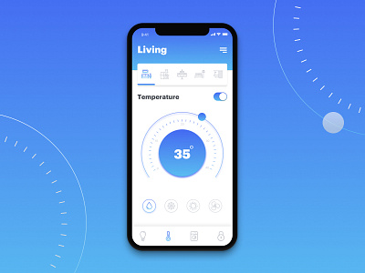 Smart Home App app control home popular smart temperature trending ui ux