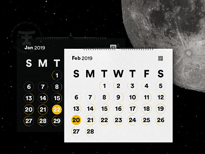 Lunar Theory - Coming Soon 2019 calendar calendar 2019 launch lunar side project space theory ui ux web