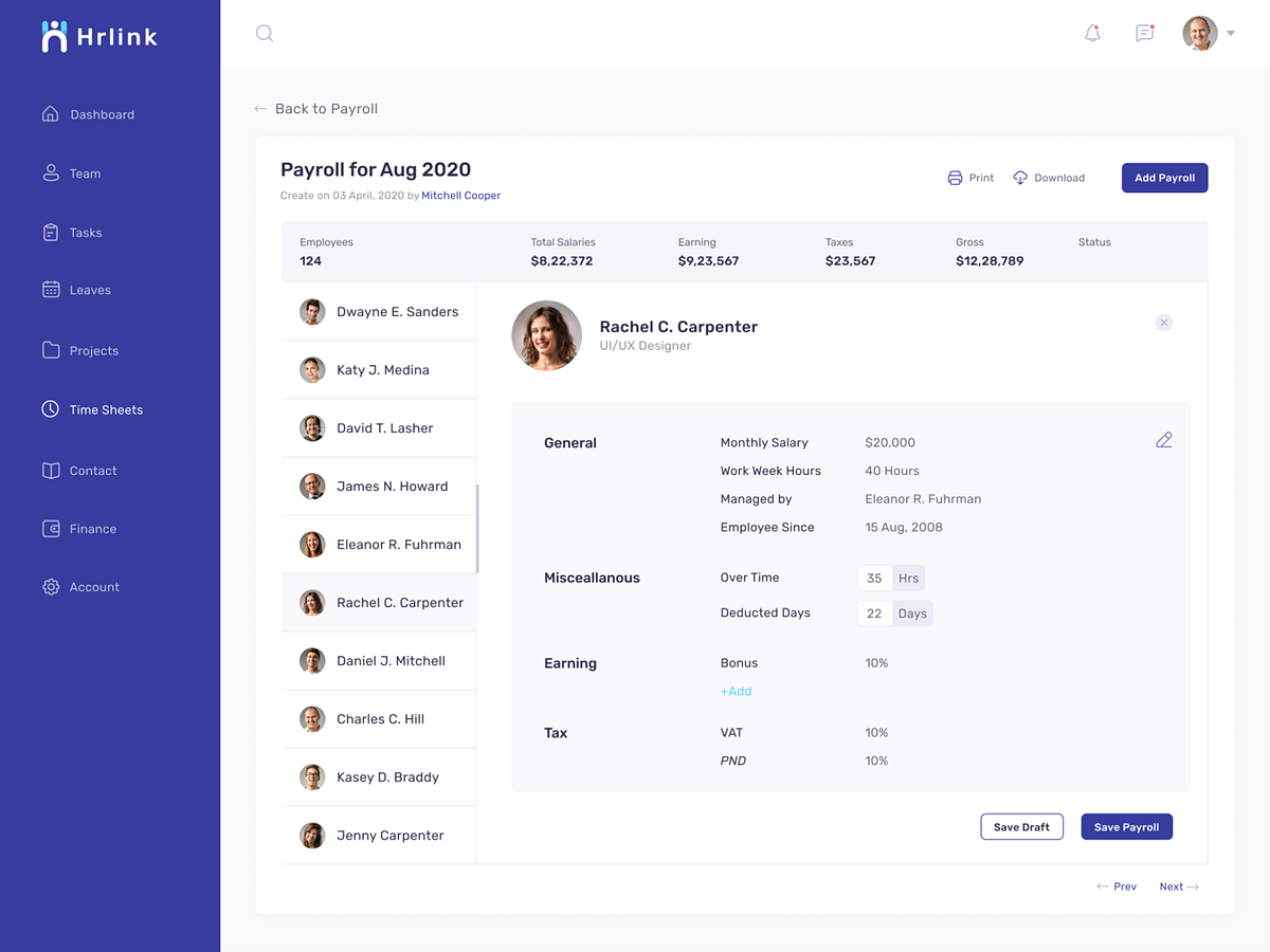 Hrlink Hr Management Software By Shahin Srowar🚀 On Dribbble