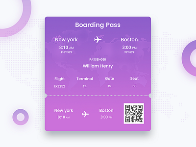 Day 12 - Boarding Pass 90daysui boarding pass dribbblebestshot freepsd freeuikit