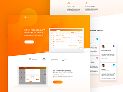Roombooking Landing page design