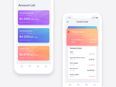 Bank Account Exploration design