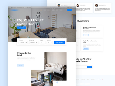 Hotel Booking Landing page clean hotel landingpage minimal travel ui uidesign ux webdesign website