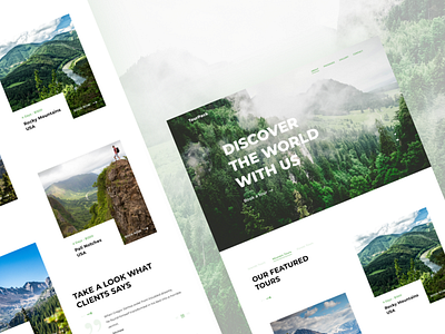 Tourpack Landing page landing page minimal dresign tour travel