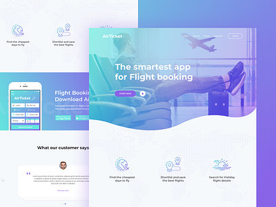 AirTicket Landing page design