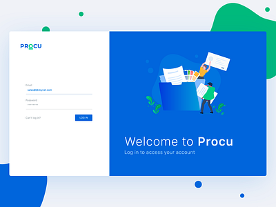 Procu Welcome application apps clean dashboard illustration interface minimal mobile procurment uidesign webapps website