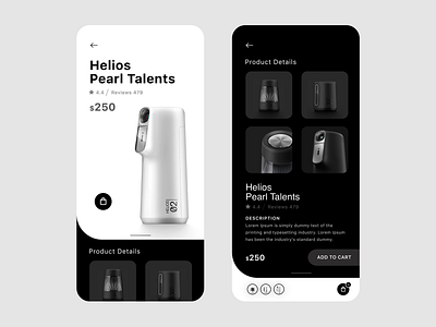 E-commerce App Interface apps black white dribbble best shot ecommerce website